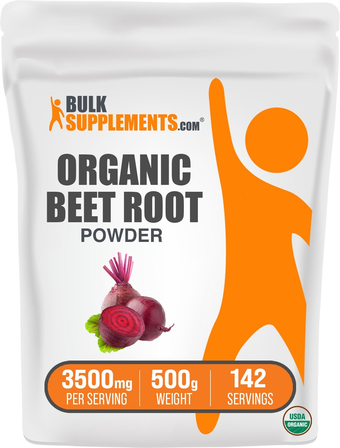 BulkSupplements Organic Beet Root Powder 500g – 3500mg Per Serving