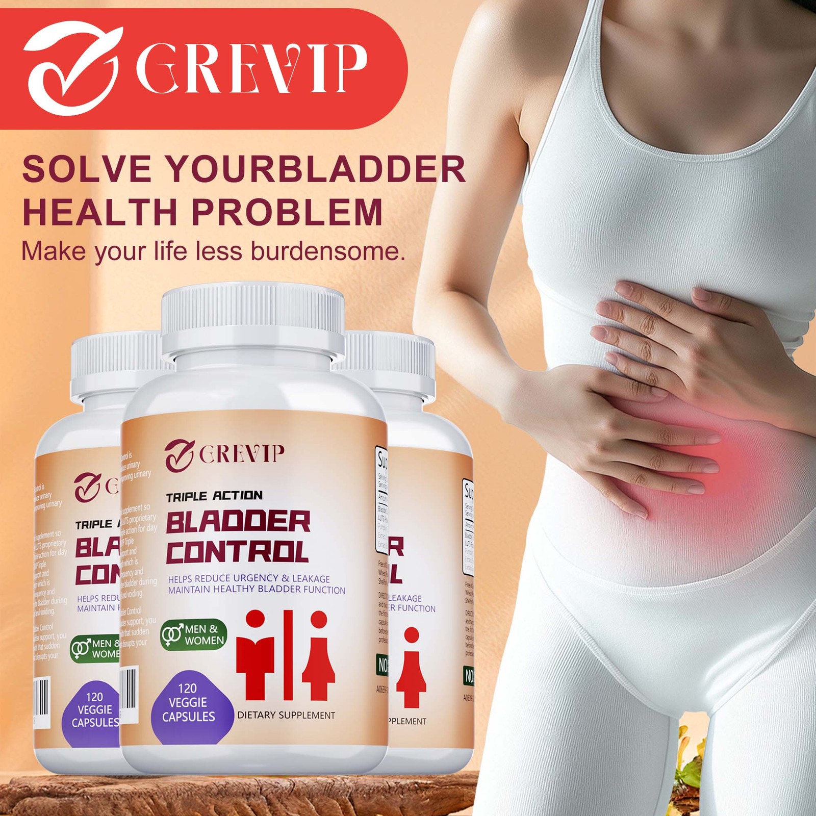Bladder Control Capsules – Helps with Overactive Bladder, for Bladder Health