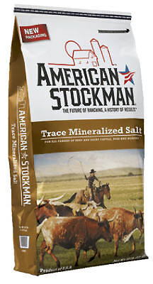 American Stockman 768407 Trace Mineral Bag Ag Salt, 50-Lbs. – Quantity 1