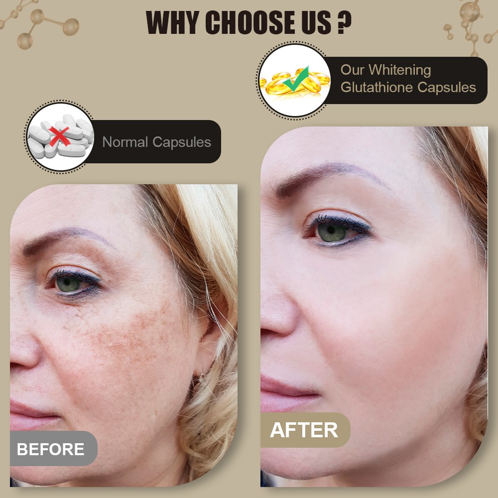 Glutathione 120 Capsules Natural Antioxidant Skin Beauty Support