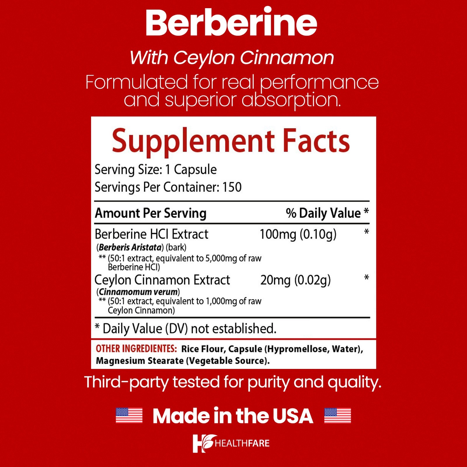 Berberine with Ceylon Cinnamon 5000mg