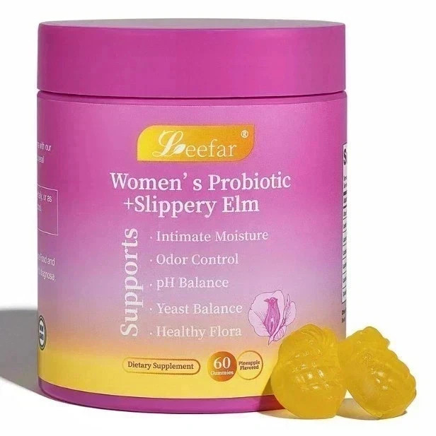 Leefar Probiotic for Women – Slippery Elm, pH Balance, Odor & Yeast Support