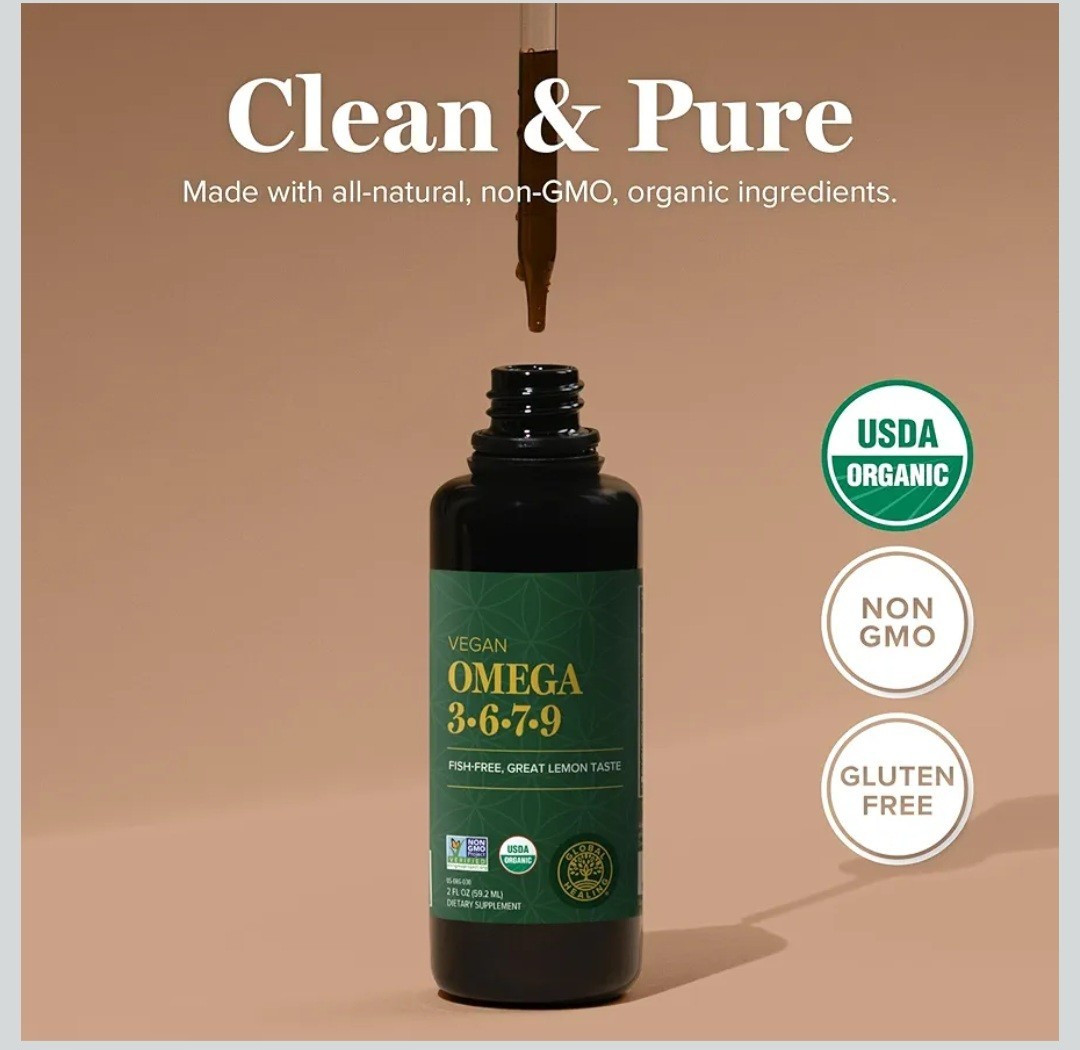 Global Healing Organic Omega 3•6•7•9 Supplement – 2 Fl Oz