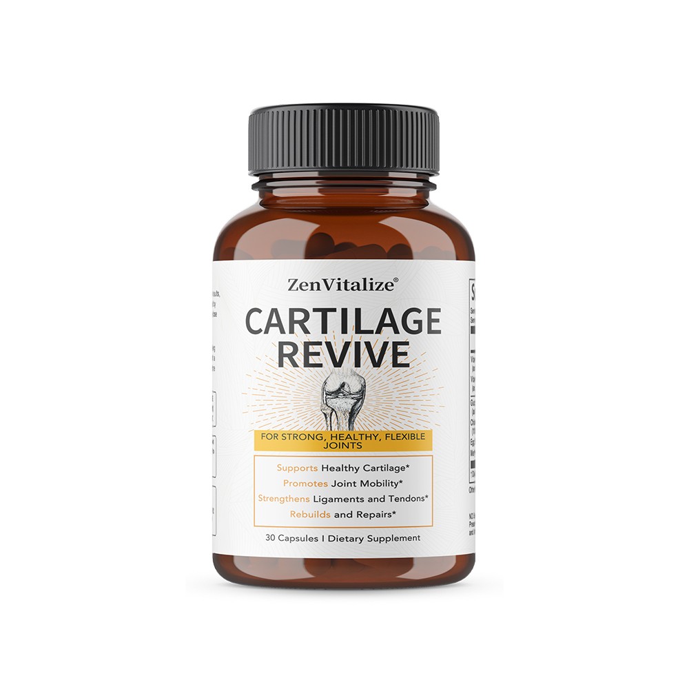 ZenVitalize Cartilage Revive 30/60/120 Caps Non-GMO Reduce Stiffness and Aches
