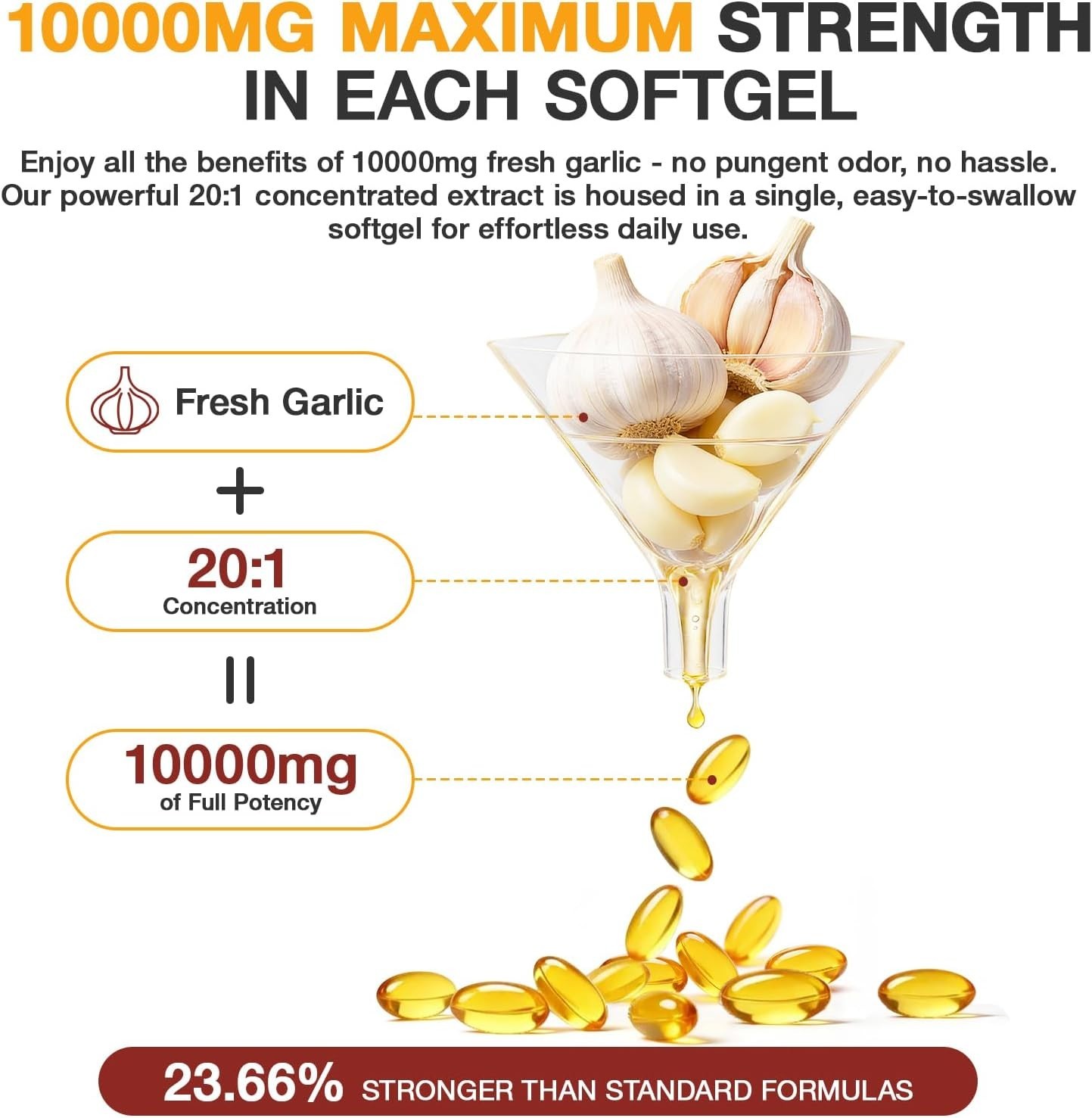 Natural Aged Garlic Extract – 300 Count Softgels for Vitality & Wellness Support
