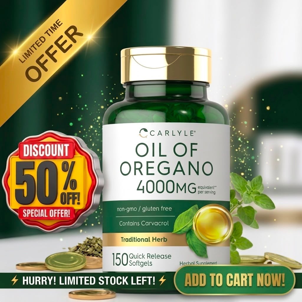 Oregano Oil 4000 mg 150 Softgel Capsules | Contains Carvacrol | by Carlyle