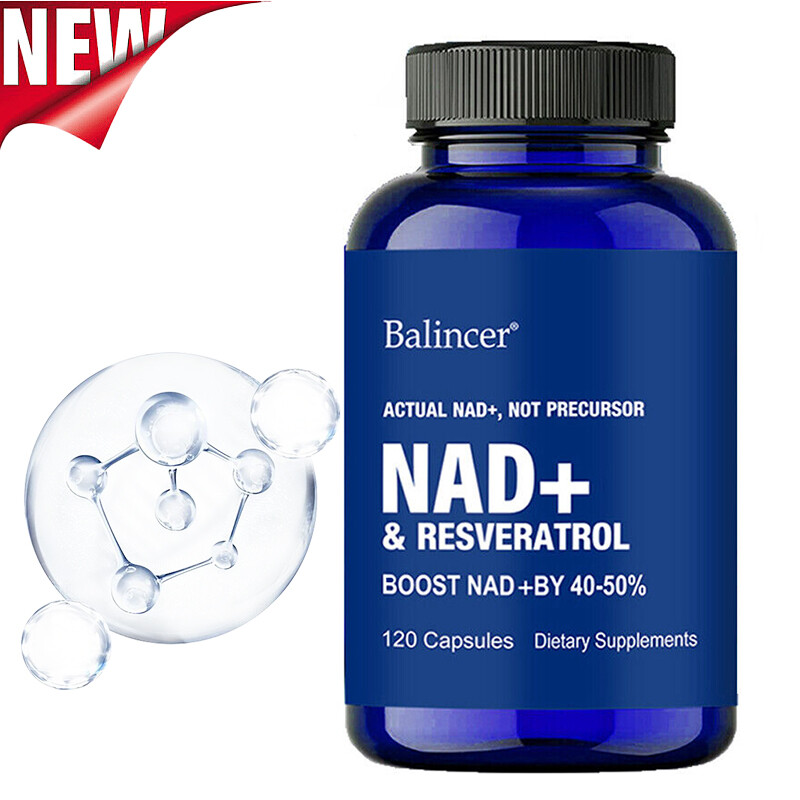 NAD Booster Supplement – Nicotinamide 500mg Resveratrol 250mg- 30/60/120Capsules