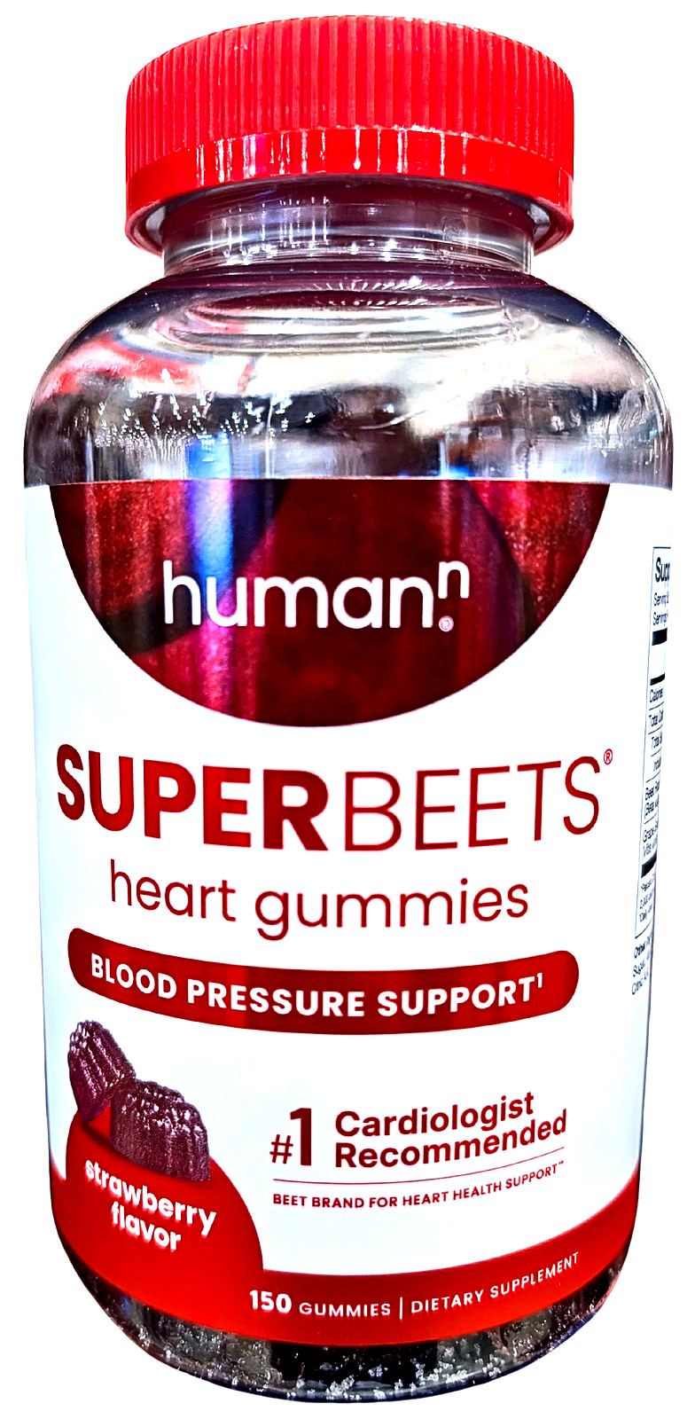 Humann SuperBeets Heart Gummies Strawberry 150 Count
