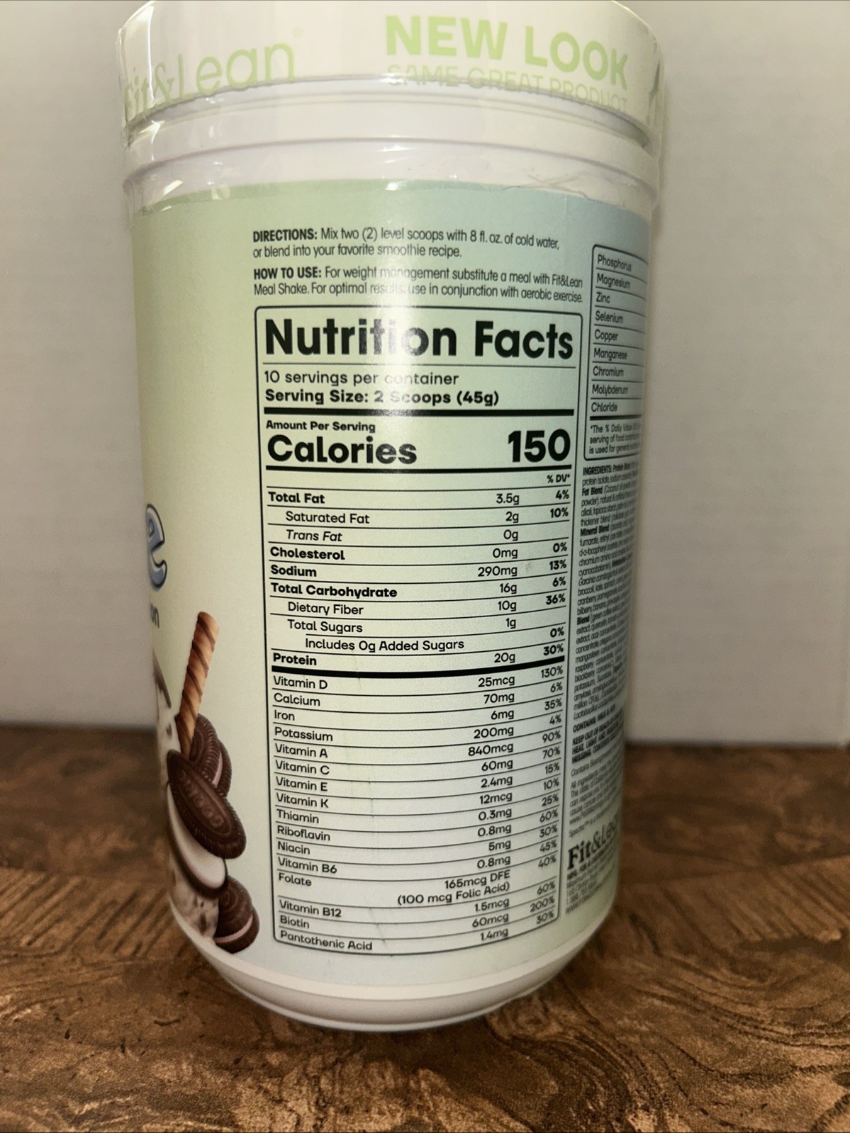 Meal Shake, Complete Fitness Nutrition, Cookies & Cream, 1 lb (450 g) Exp.06/26
