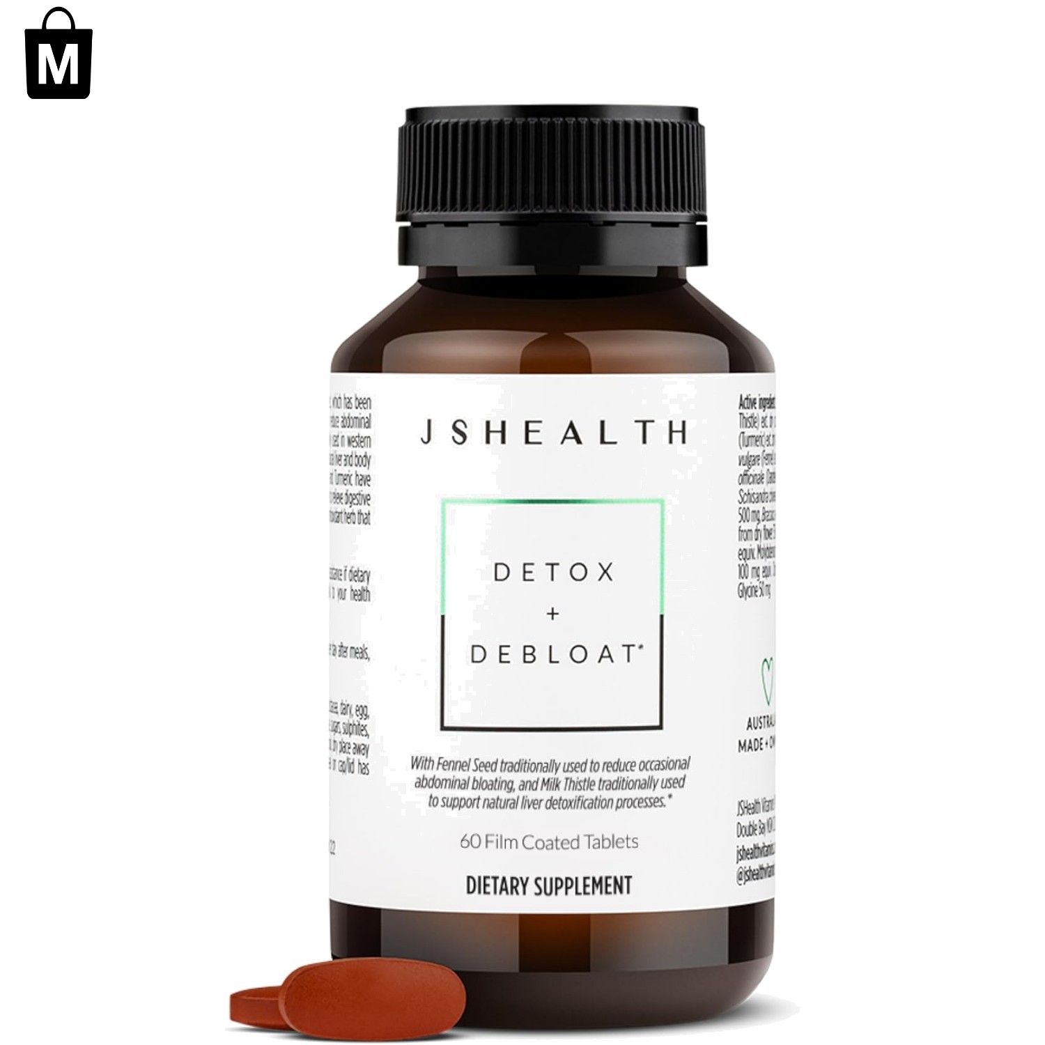 Milk Thistle, Turmeric & Fennel: Gentle Detox and Bloating Relief | 60 Tablets